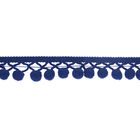 Μπλε θύσανος 2.5cm σφαιρών κουρτινών μαξιλαριών περιποίηση Pom Pom