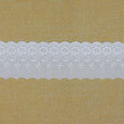 άσπρο κεντημένο δαντέλλα ύφασμα πολυεστέρα 9cm για το φόρεμα