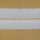 άσπρο κεντημένο δαντέλλα ύφασμα πολυεστέρα 9cm για το φόρεμα